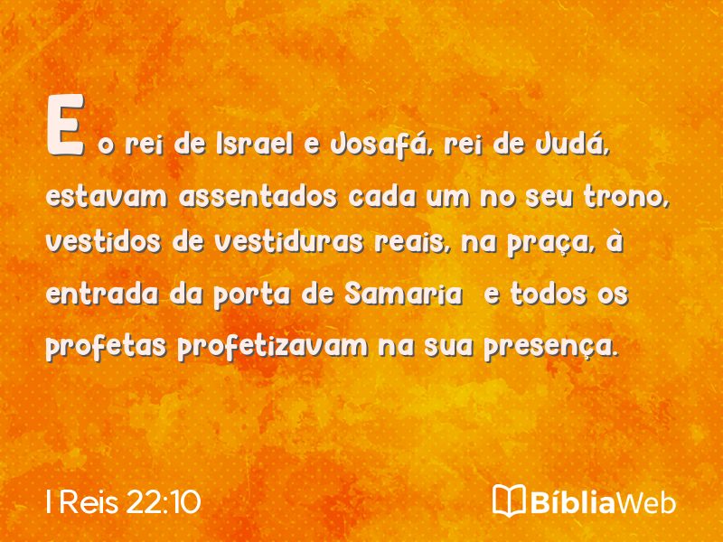 I Reis 22:10 em imagem para compartilhar