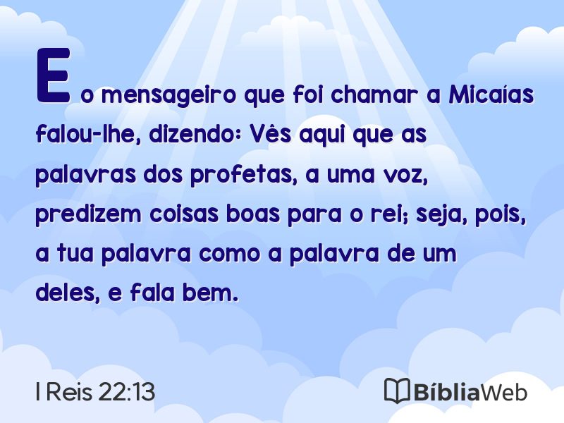 I Reis 22:13 em imagem para compartilhar