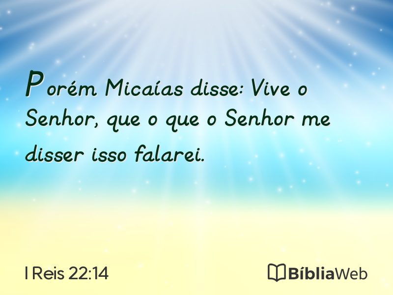 I Reis 22:14 em imagem para compartilhar