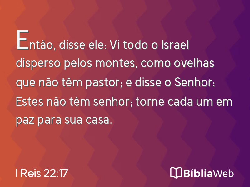 I Reis 22:17 em imagem para compartilhar