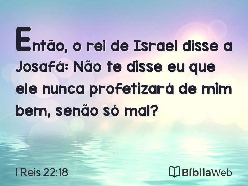 I Reis 22:18 em imagem para compartilhar