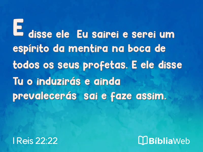 I Reis 22:22 em imagem para compartilhar