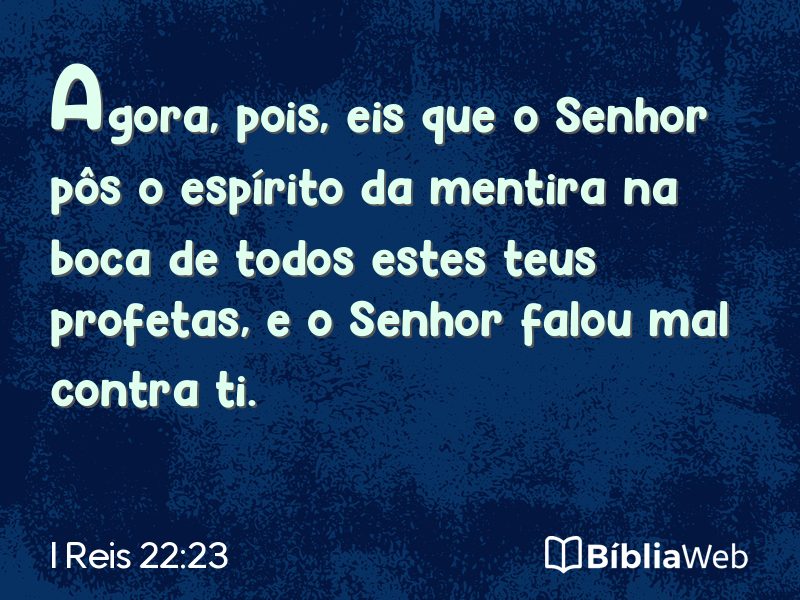 I Reis 22:23 em imagem para compartilhar