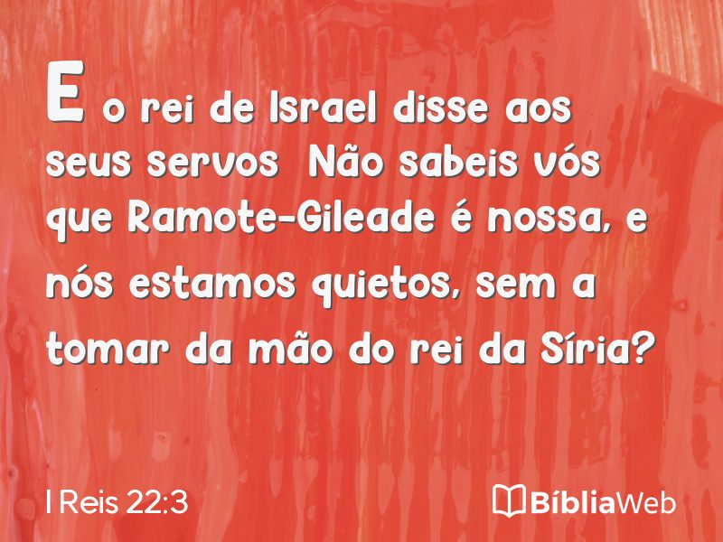 I Reis 22:3 em imagem para compartilhar