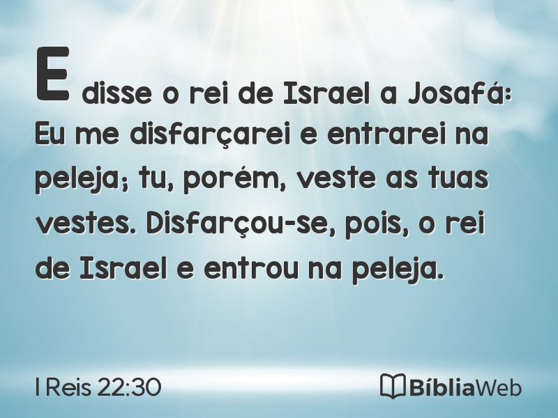 I Reis 22:30 em imagem para compartilhar