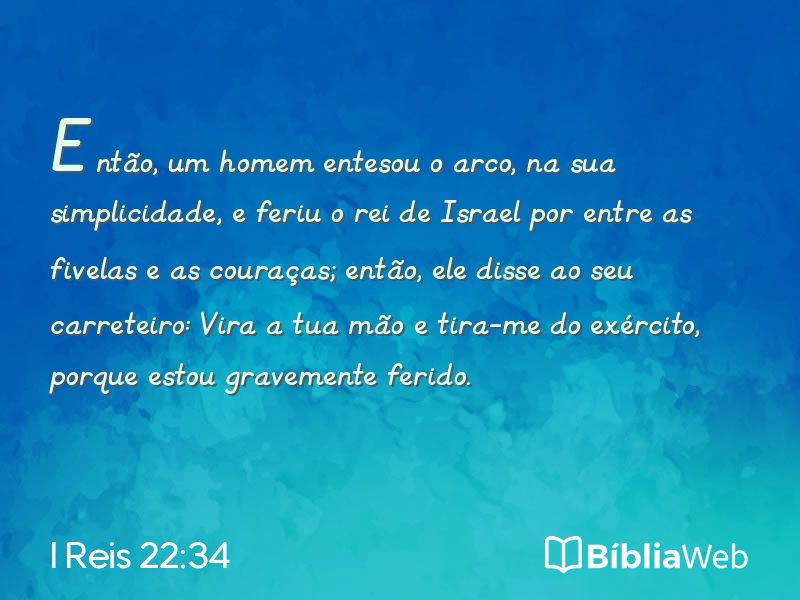 I Reis 22:34 em imagem para compartilhar