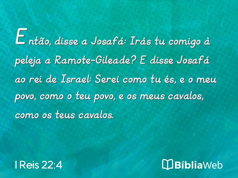 I Reis 22:4 em imagem para compartilhar