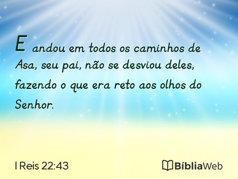 I Reis 22:43 em imagem para compartilhar