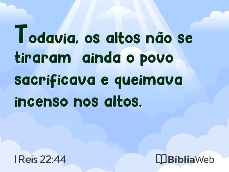 I Reis 22:44 em imagem para compartilhar