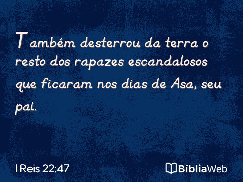 I Reis 22:47 em imagem para compartilhar