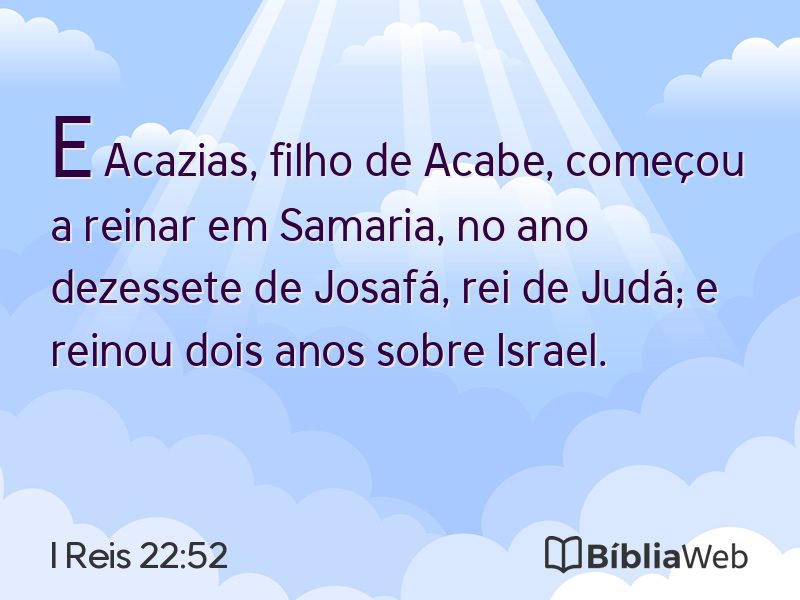 I Reis 22:52 em imagem para compartilhar