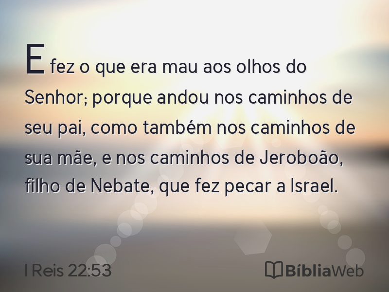 I Reis 22:53 em imagem para compartilhar