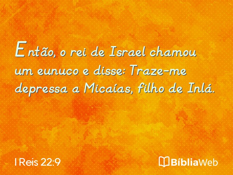 I Reis 22:9 em imagem para compartilhar