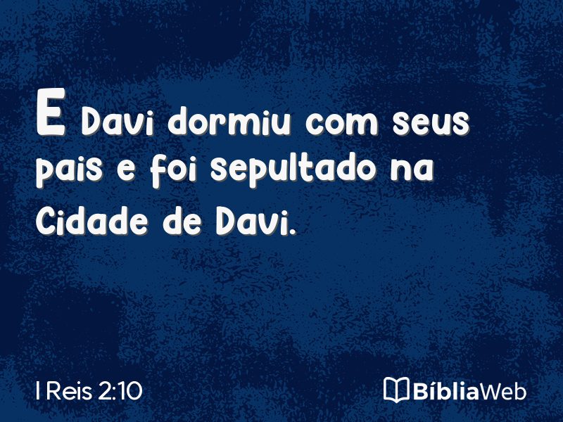 I Reis 2:10 em imagem para compartilhar