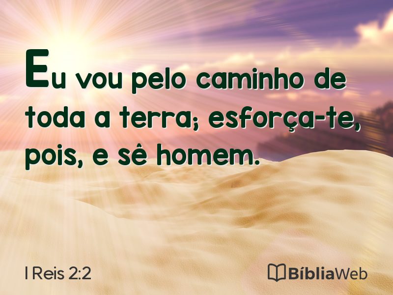 I Reis 2:2 em imagem para compartilhar