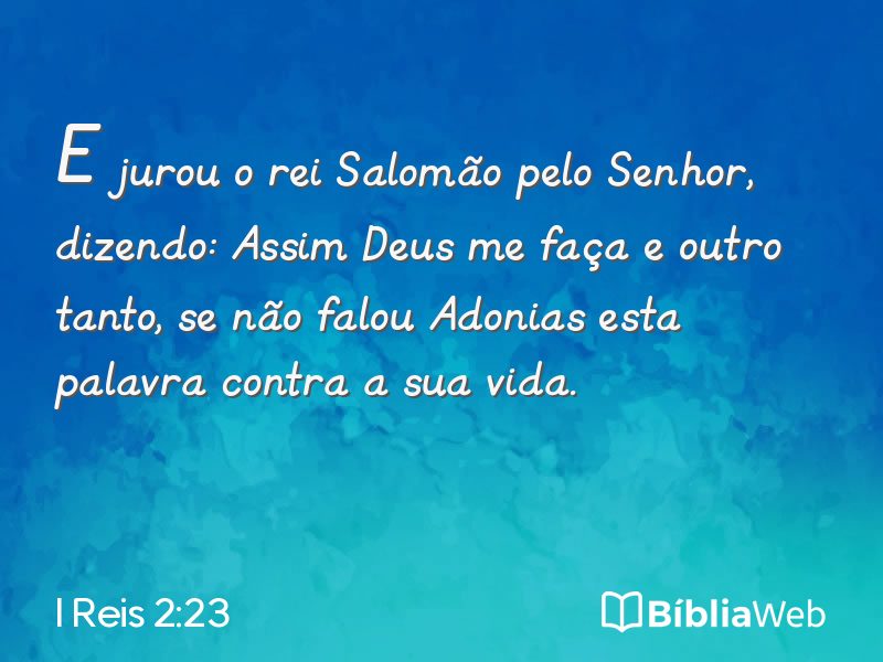 I Reis 2:23 em imagem para compartilhar