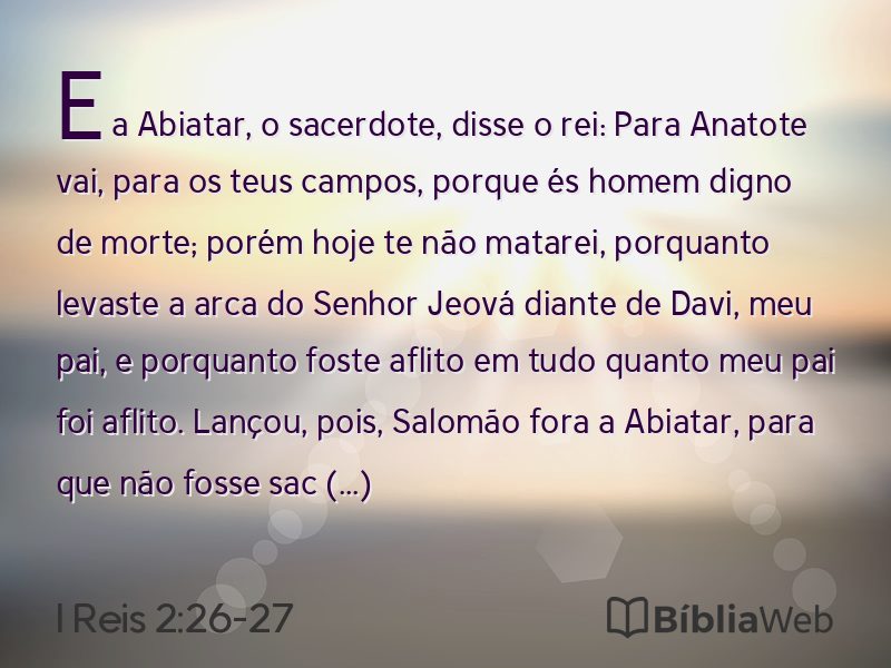I Reis 2:26-27 em imagem para compartilhar