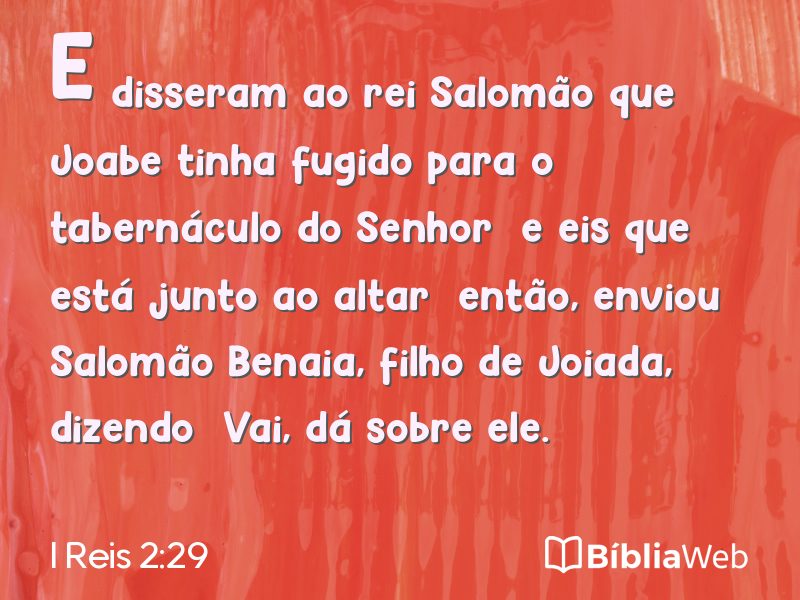 I Reis 2:29 em imagem para compartilhar