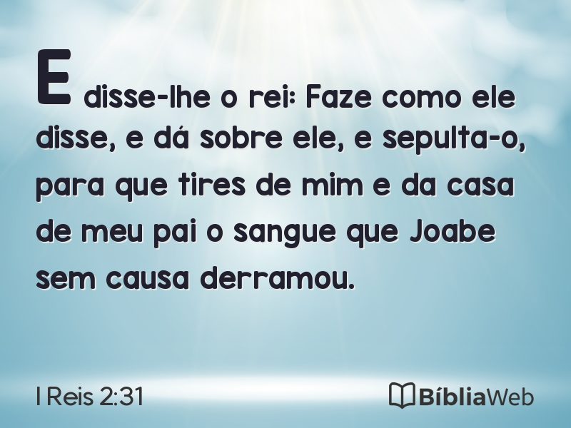 I Reis 2:31 em imagem para compartilhar
