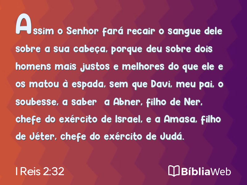 I Reis 2:32 em imagem para compartilhar