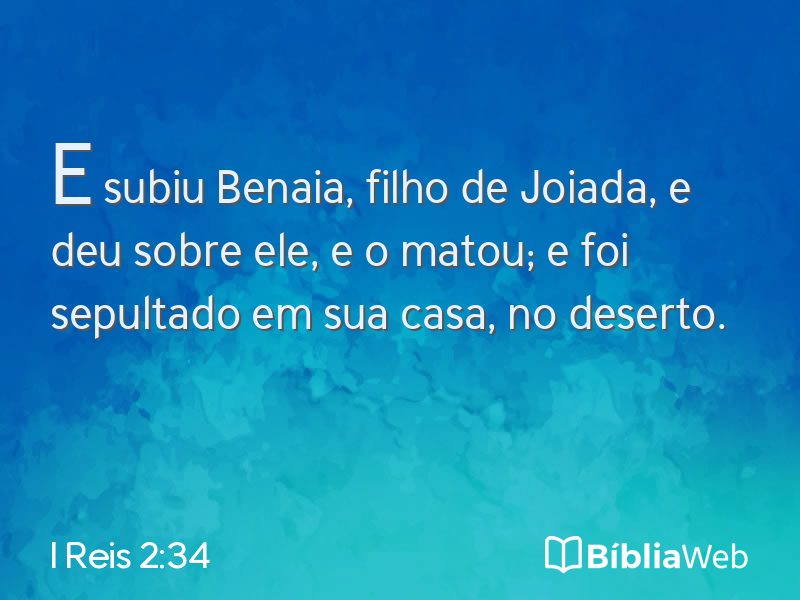 I Reis 2:34 em imagem para compartilhar