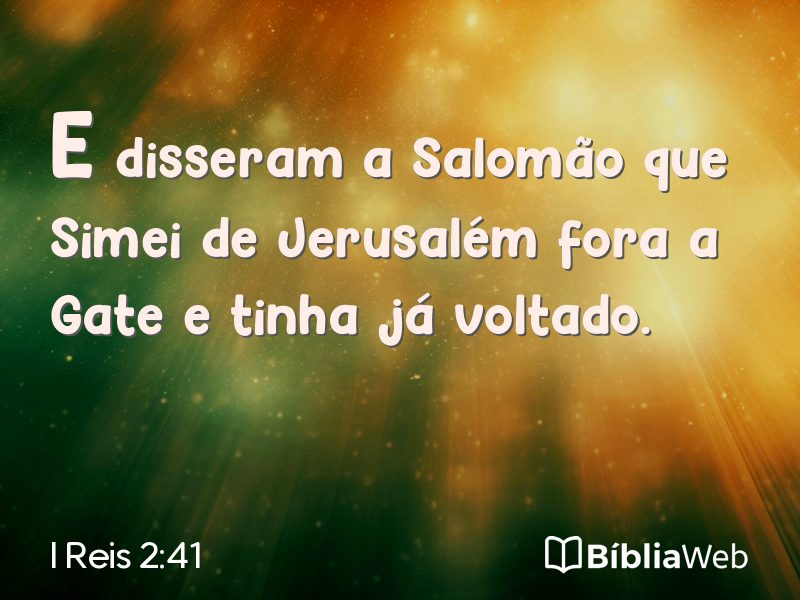 I Reis 2:41 em imagem para compartilhar