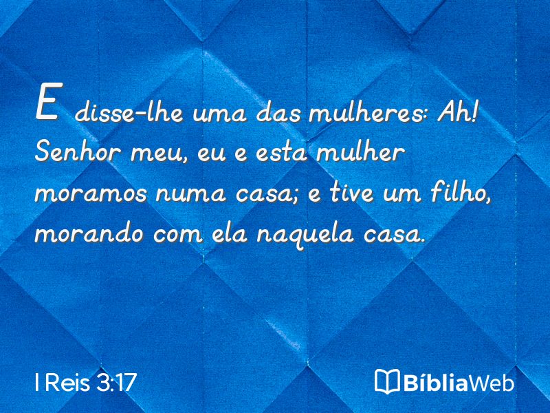 I Reis 3:17 em imagem para compartilhar