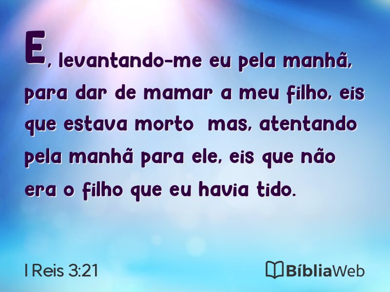 I Reis 3:21 em imagem para compartilhar