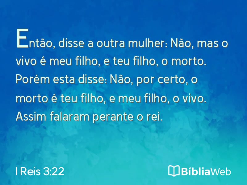 I Reis 3:22 em imagem para compartilhar