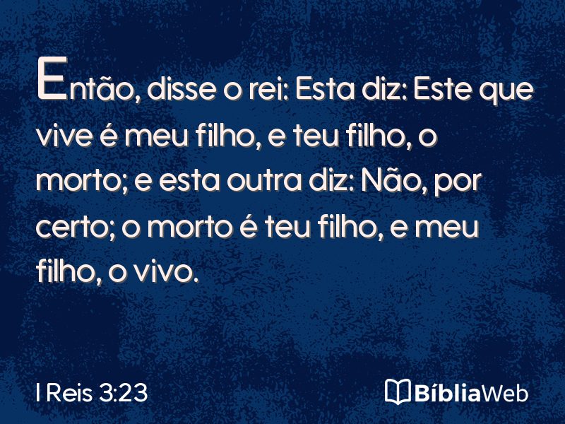 I Reis 3:23 em imagem para compartilhar