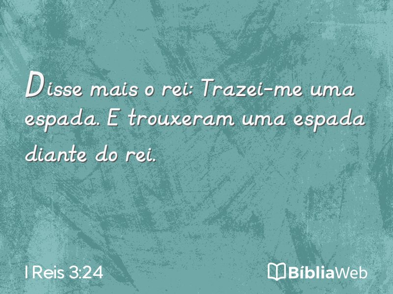 I Reis 3:24 em imagem para compartilhar