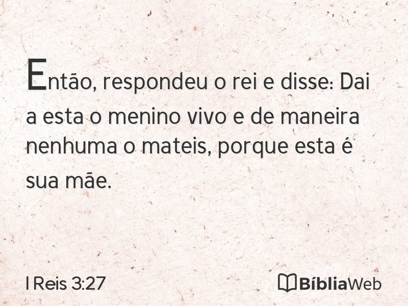 I Reis 3:27 em imagem para compartilhar