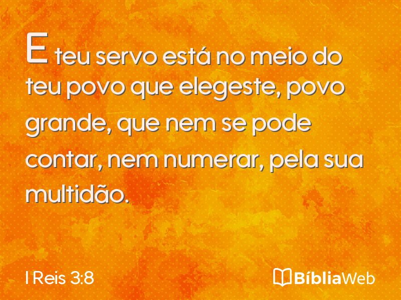 I Reis 3:8 em imagem para compartilhar