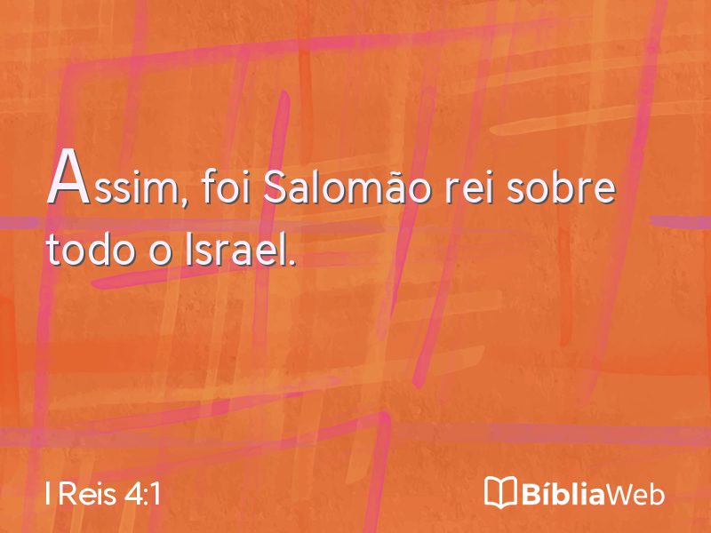 I Reis 4:1 em imagem para compartilhar
