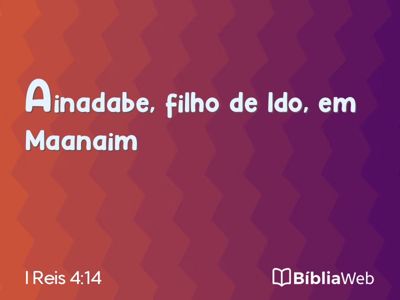 I Reis 4:14 em imagem para compartilhar