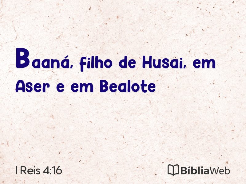 I Reis 4:16 em imagem para compartilhar