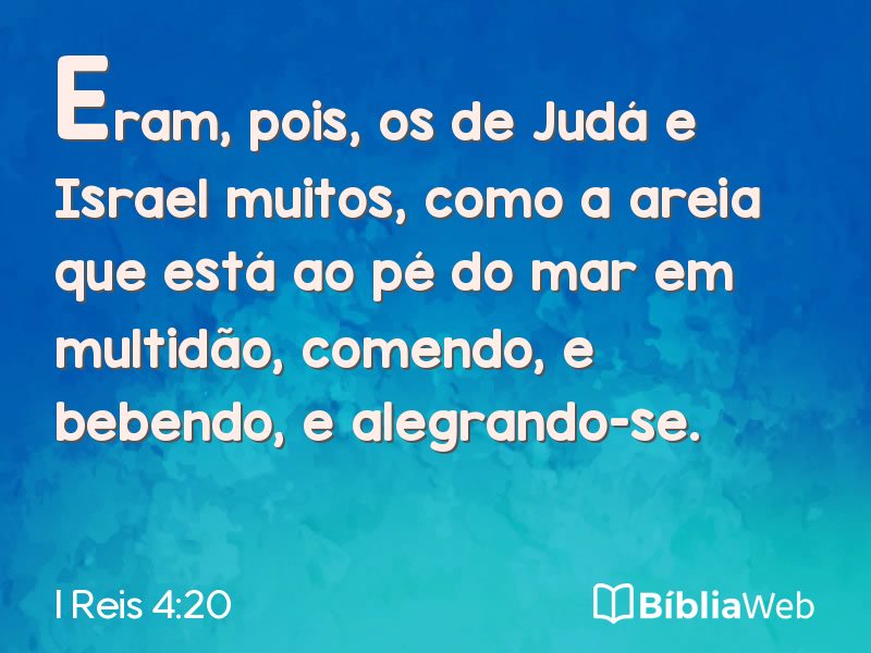 I Reis 4:20 em imagem para compartilhar