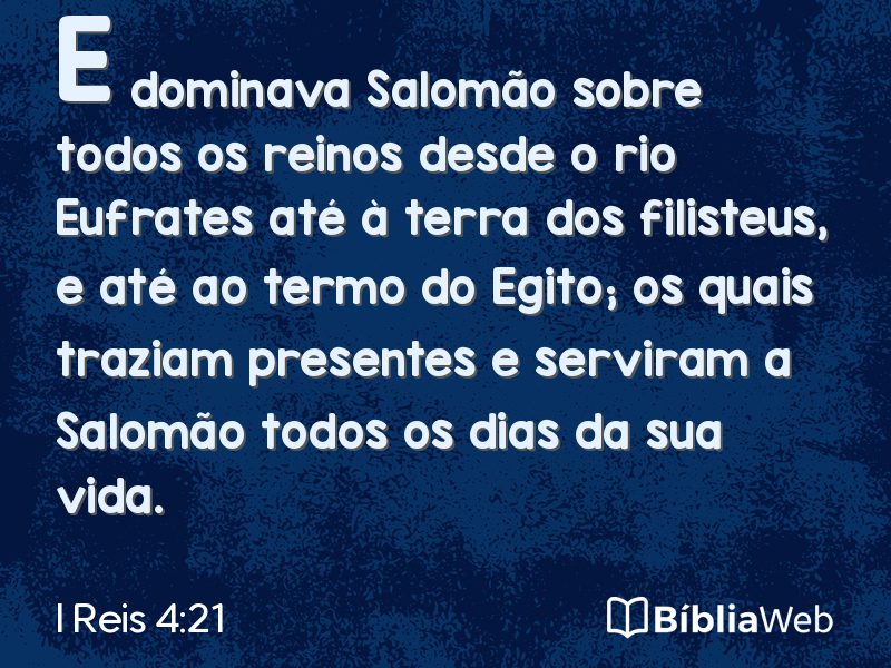I Reis 4:21 em imagem para compartilhar