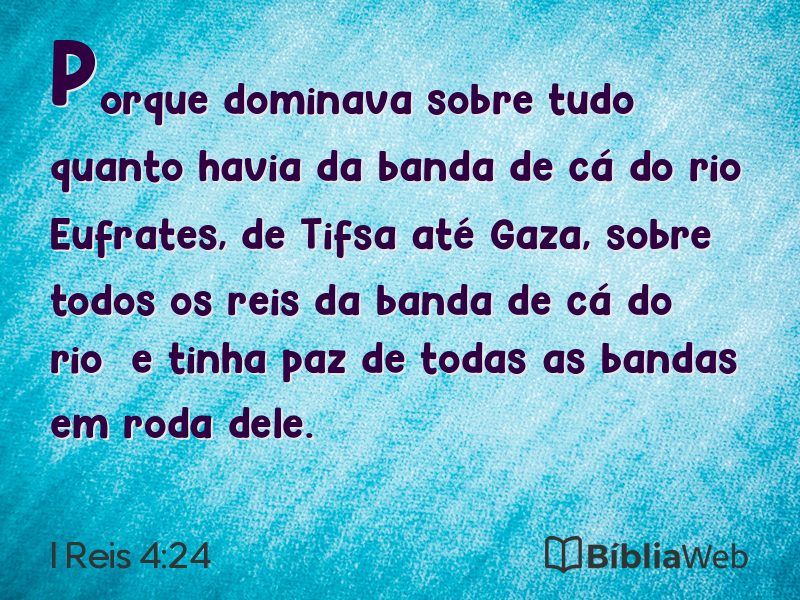 I Reis 4:24 em imagem para compartilhar