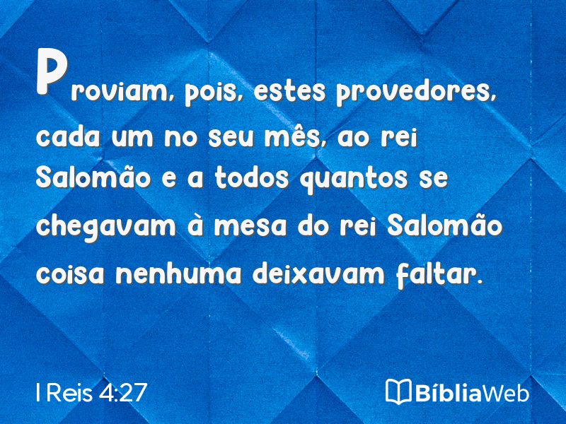 I Reis 4:27 em imagem para compartilhar