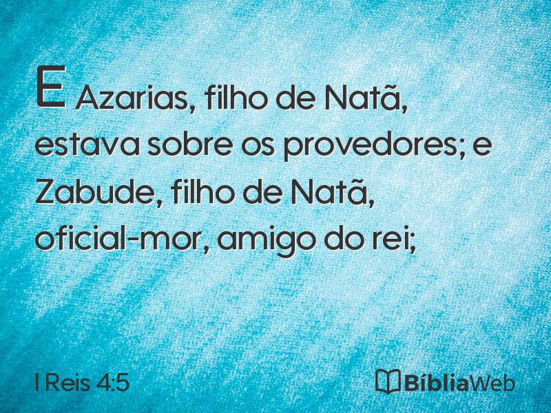I Reis 4:5 em imagem para compartilhar