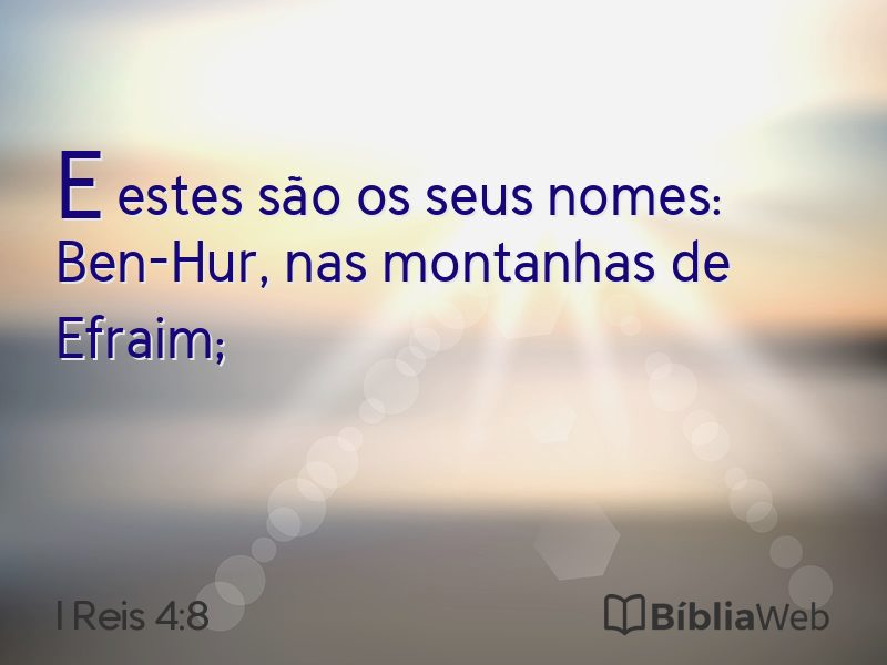 I Reis 4:8 em imagem para compartilhar