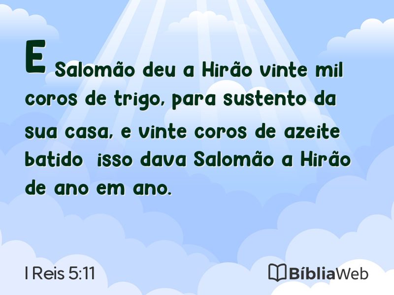 I Reis 5:11 em imagem para compartilhar
