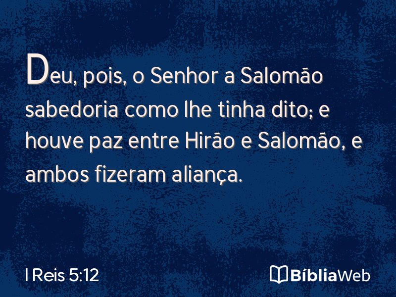 I Reis 5:12 em imagem para compartilhar