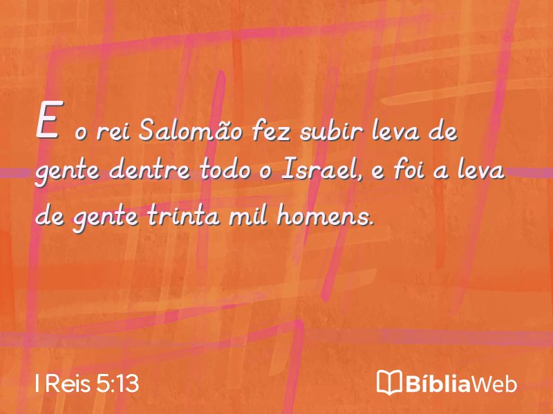 I Reis 5:13 em imagem para compartilhar