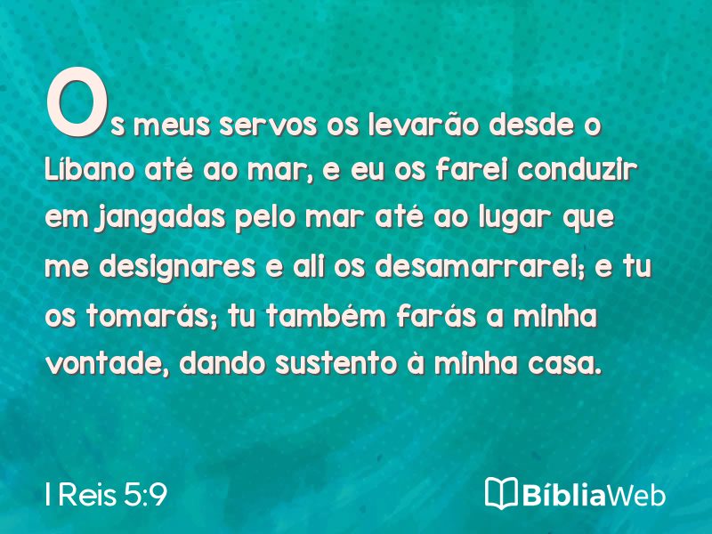 I Reis 5:9 em imagem para compartilhar