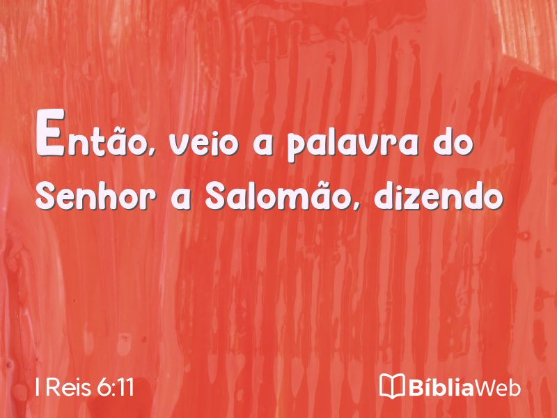 I Reis 6:11 em imagem para compartilhar