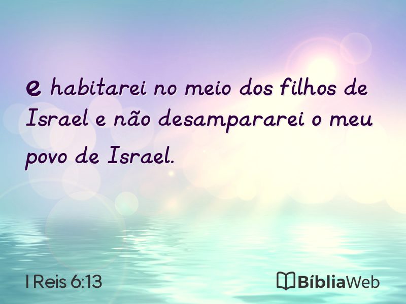 I Reis 6:13 em imagem para compartilhar