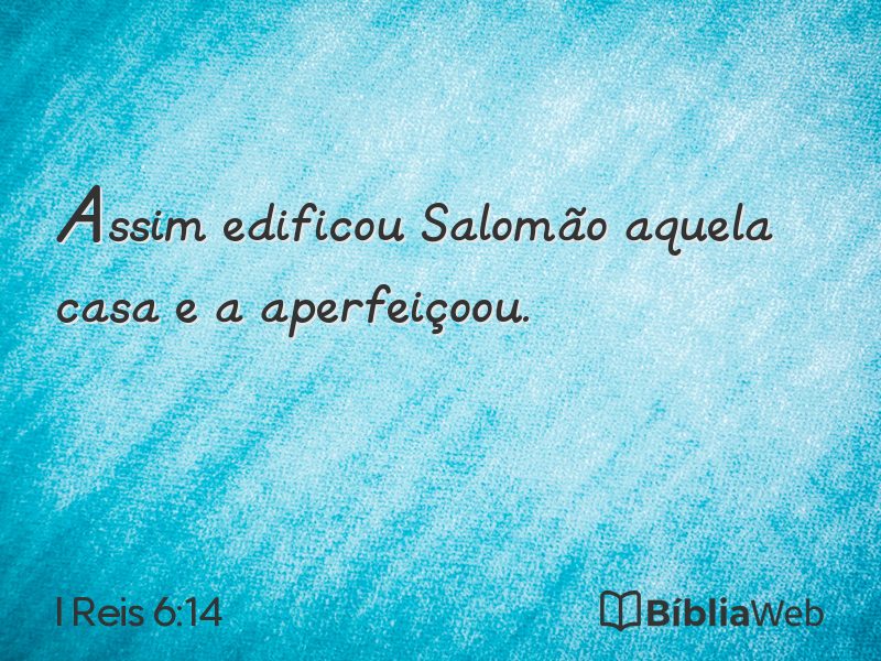I Reis 6:14 em imagem para compartilhar