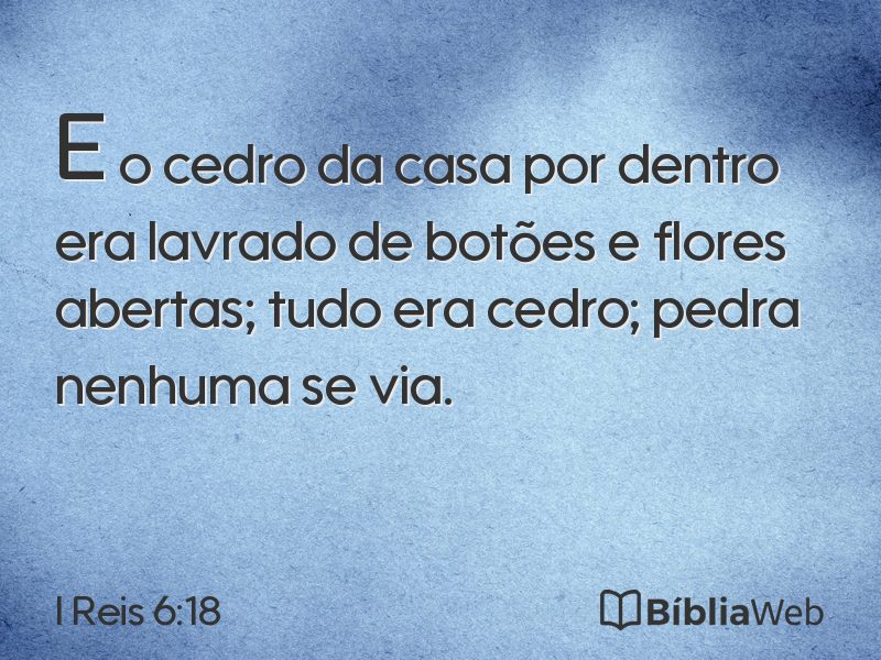 I Reis 6:18 em imagem para compartilhar